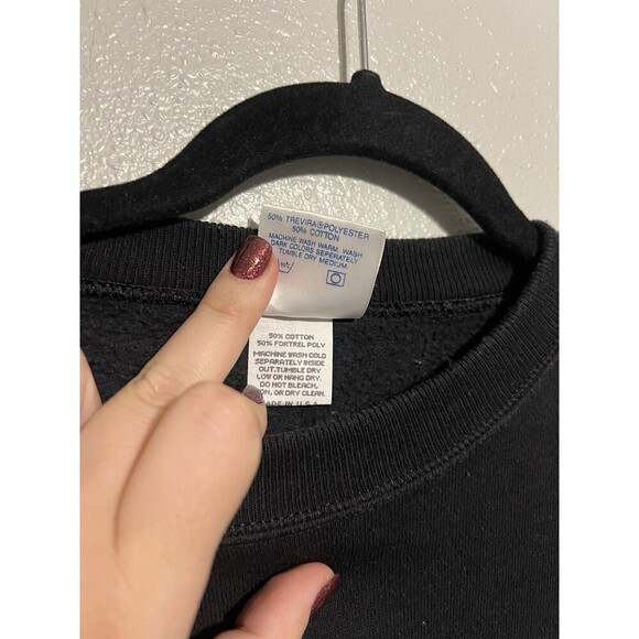 Vintage Hard Rock Cafe Dallas Black Crewneck Sweater Large USA - Picture 4 of 6